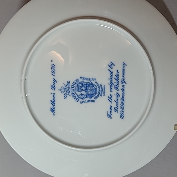 Bareuther Muttertag 1970 Mother's Day 8" Porcelain Plate Germany - Picture 2 of 3